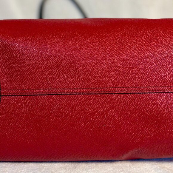 Coach Reversible Red and Black City Tote with Matching Pouch, Scarf and Charm - Picture 3 of 13